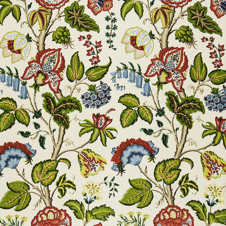 Schumacher Tree Of Life Ivory Fabric - Eade's Wallpaper