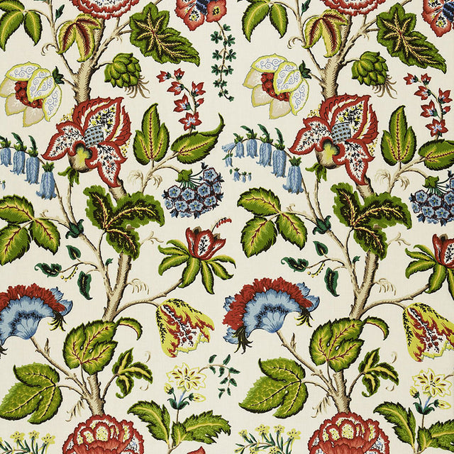 Schumacher Tree Of Life Ivory Fabric - Eade's Wallpaper