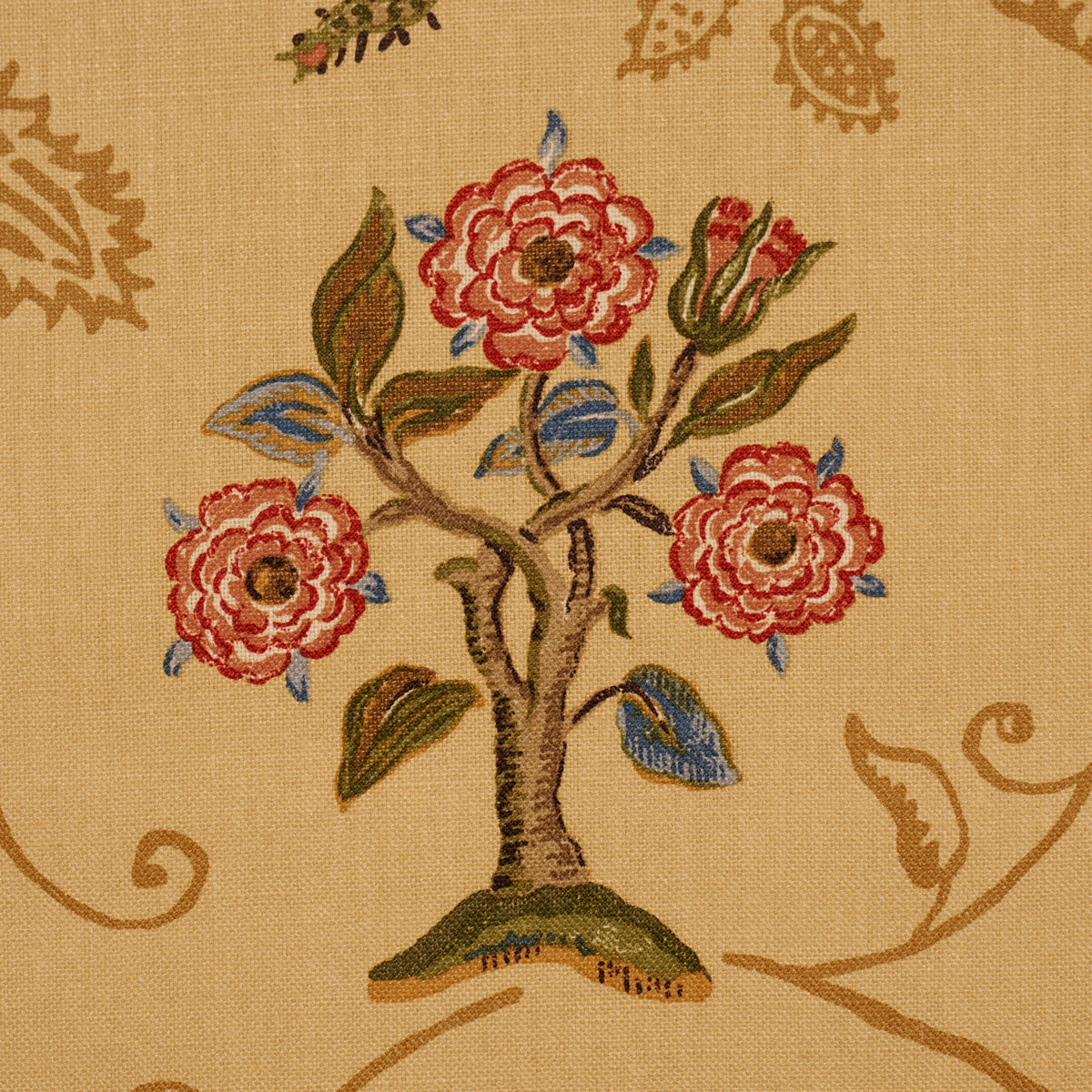 Schumacher 172761 LA MENAGERIE in MARIGOLD Fabric - A COUNTR