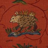 Schumacher 172762 LA MENAGERIE in FLAME RED Fabric - A COUNT