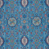 Schumacher Jahanara Carpet Peacock Fabric
