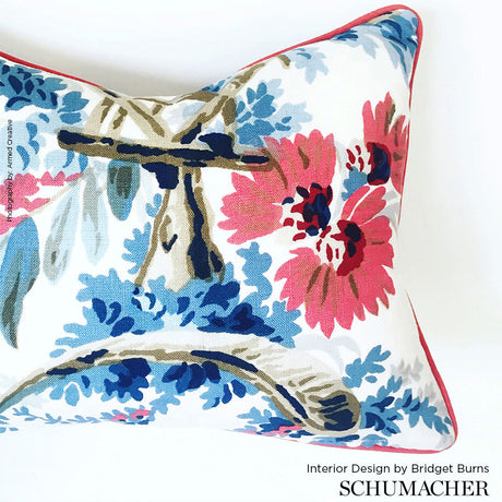 Schumacher Plaisirs De La Chine Porcelain Fabric - Eade's Wallpaper