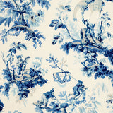 Schumacher Plaisirs De La Chine Porcelain Fabric - Eade's Wallpaper