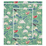 Schumacher Lotus Garden Jade Fabric - Eade's Wallpaper