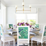 Schumacher Lotus Garden Jade Fabric - Eade's Wallpaper