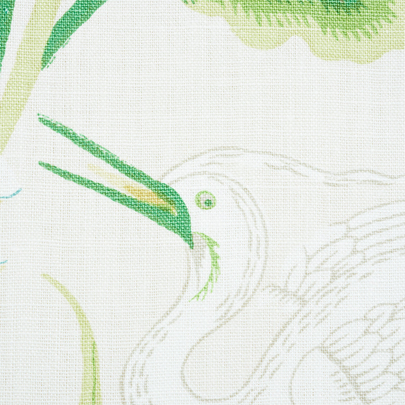 Schumacher Lotus Garden Leaf Fabric - Eade's Wallpaper