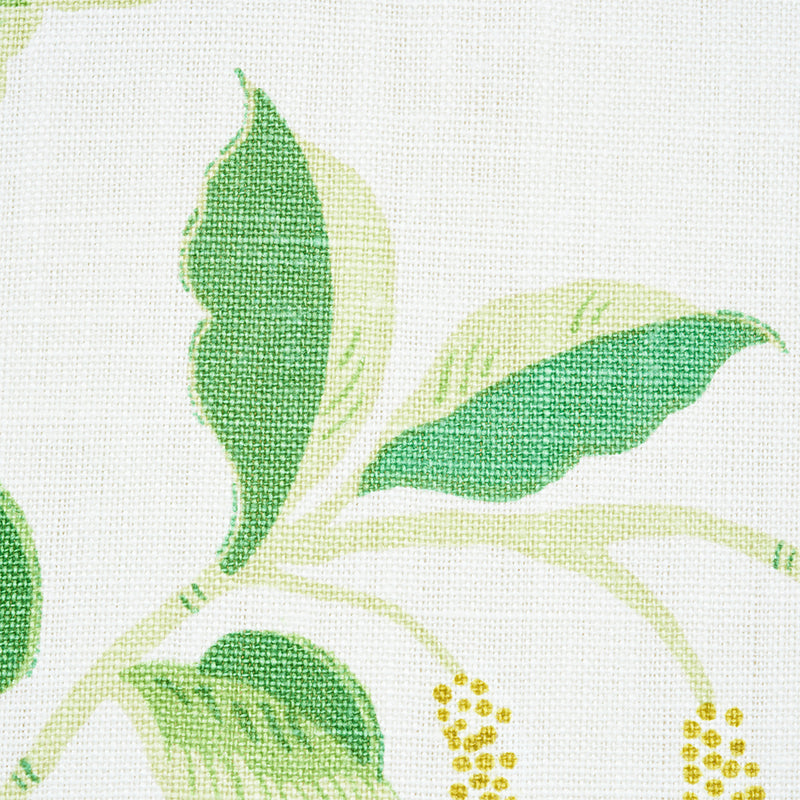 Schumacher Lotus Garden Leaf Fabric - Eade's Wallpaper