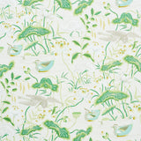 Schumacher Lotus Garden Leaf Fabric - Eade's Wallpaper