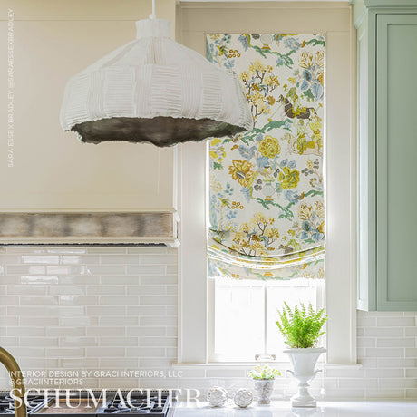 Schumacher Persian Lancers Citron Fabric - Eade's Wallpaper