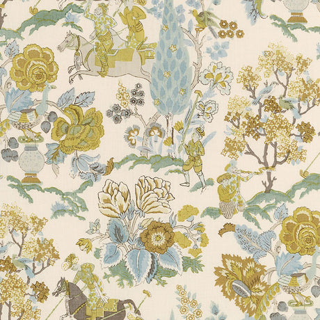 Schumacher Persian Lancers Citron Fabric - Eade's Wallpaper