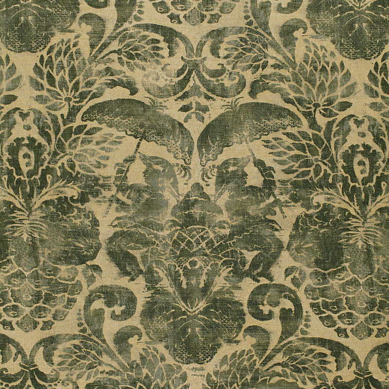 Schumacher Palazzo Cinese Azure Fabric - Eade's Wallpaper