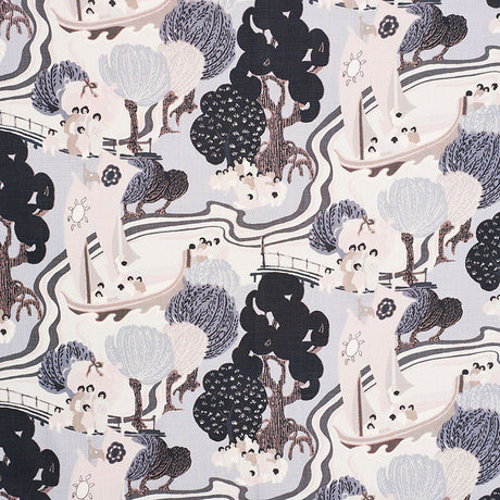 Schumacher Pearl River Opal Fabric - Eade's Wallpaper