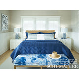 Schumacher Pearl River Blues Fabric - Eade's Wallpaper