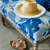 Schumacher Pearl River Blues Fabric - Eade's Wallpaper