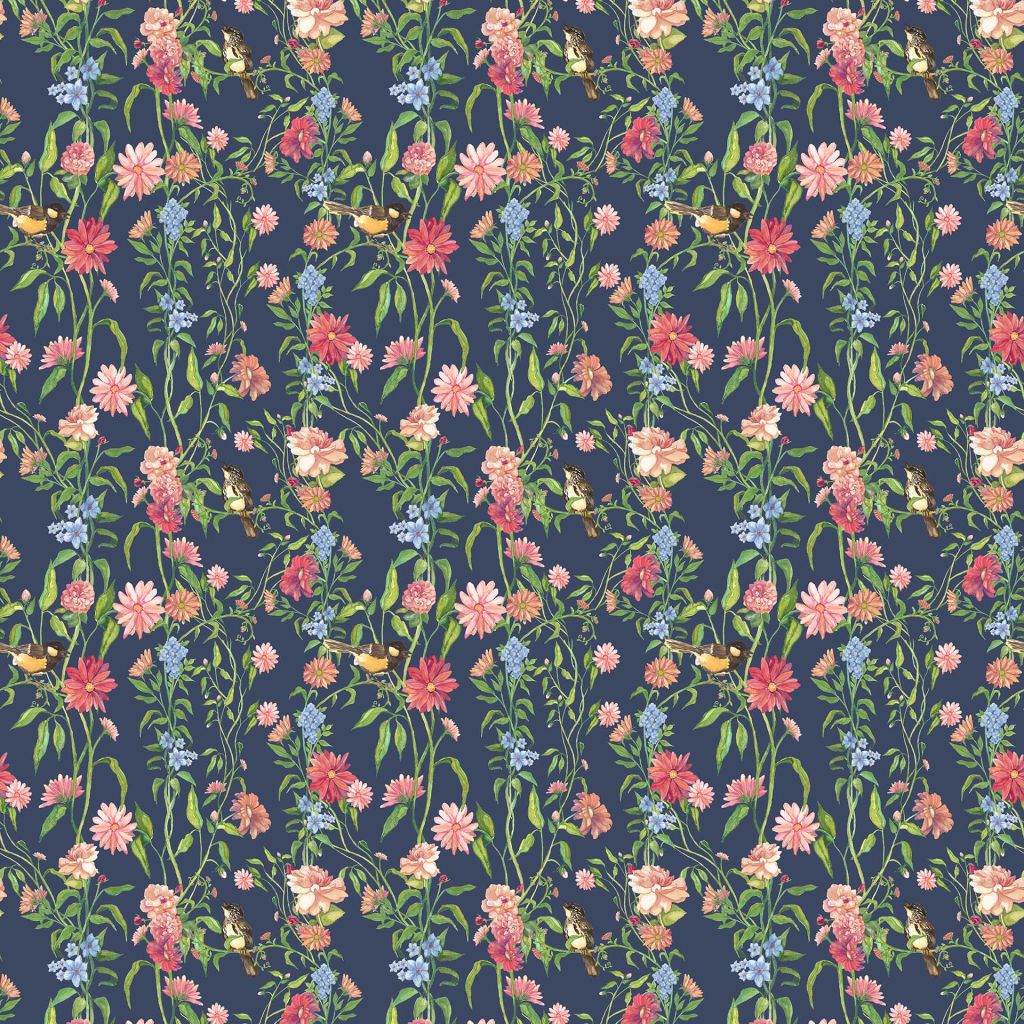 RM Coco Windermere Garden Cerulean CW164324 Fabric