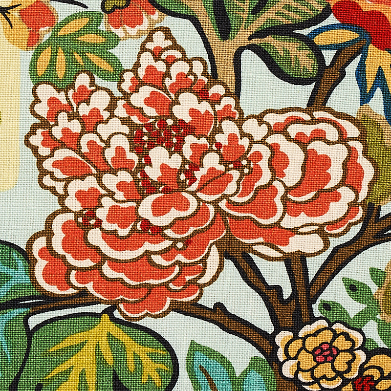 Schumacher Chiang Mai Dragon Aquamarine Fabric