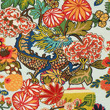 Schumacher Chiang Mai Dragon Aquamarine Fabric