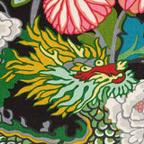 Schumacher 173275 CHIANG MAI DRAGON in EBONY Fabric - EXUBER