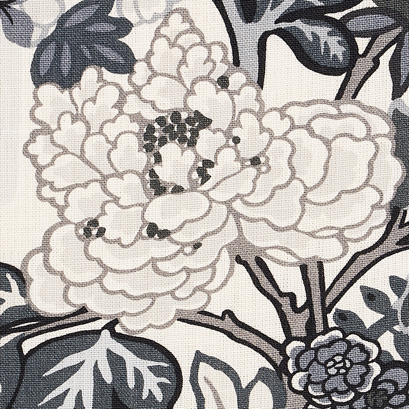 Schumacher 173276 CHIANG MAI DRAGON in SMOKE Fabric - EXUBER