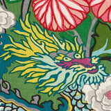 Schumacher 173277 CHIANG MAI DRAGON in JADE Fabric - EXUBERA