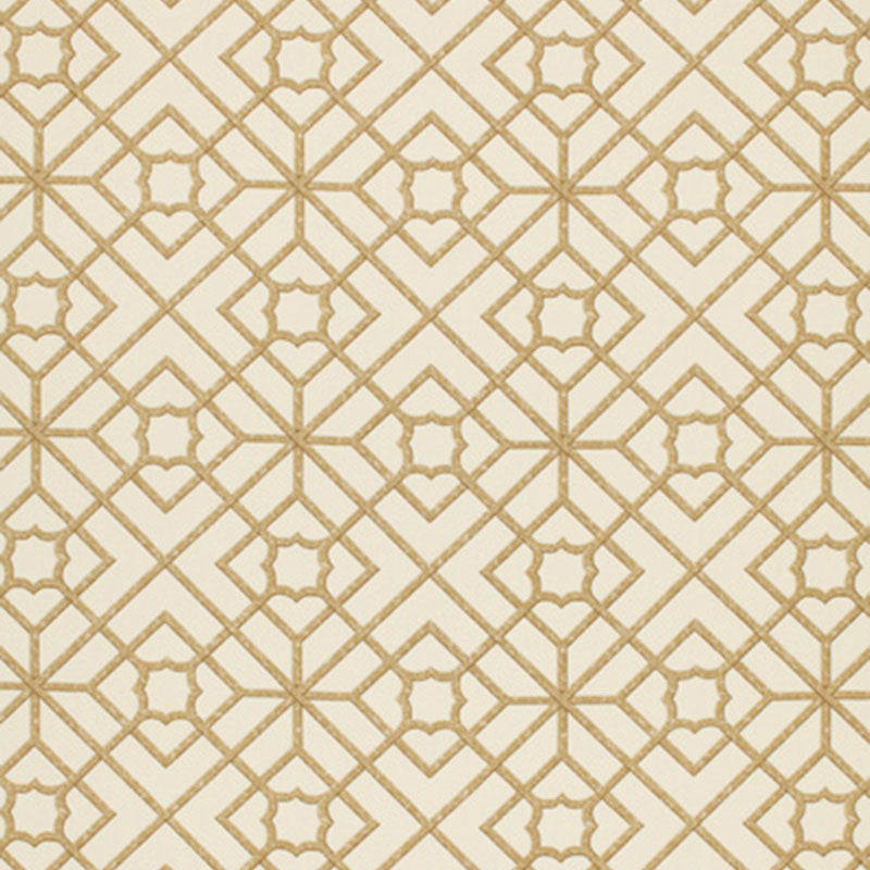 Schumacher Luan Fretwork Cane Fabric - Eade's Wallpaper