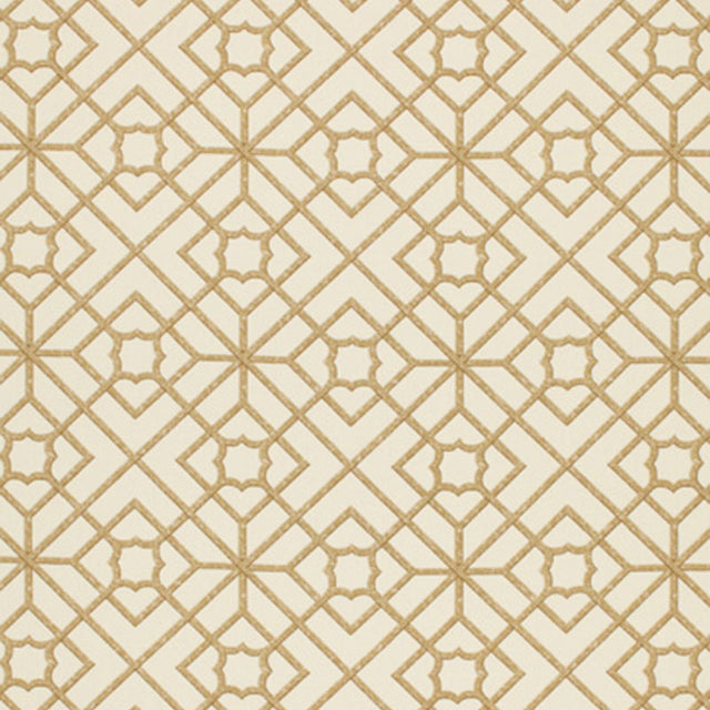 Schumacher Luan Fretwork Cane Fabric - Eade's Wallpaper