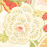 Schumacher Zanzibar Linen Print Melon Fabric - Eade's Wallpaper
