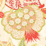 Schumacher Zanzibar Linen Print Melon Fabric - Eade's Wallpaper