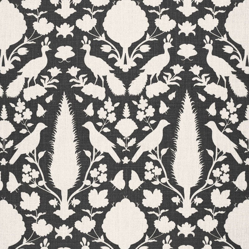 Schumacher Chenonceau Charcoal Fabric