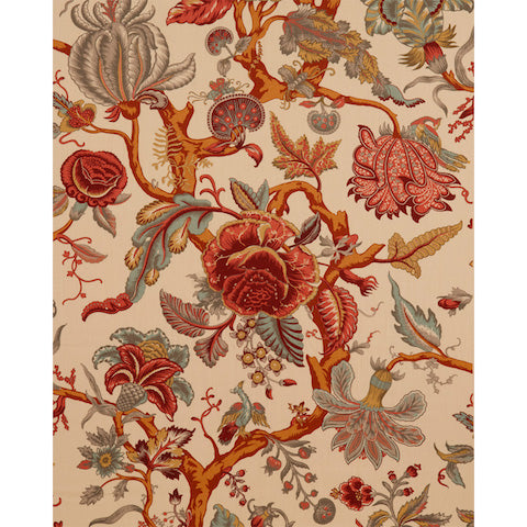 Schumacher Mandalay Tree Document Fabric - Eade's Wallpaper