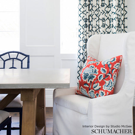 Schumacher Deco Flower Cocoa Fabric