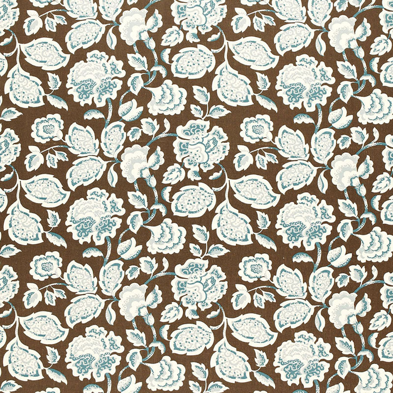 Schumacher Deco Flower Cocoa Fabric