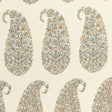 Schumacher Shirala Paisley Aqua Fabric - Eade's Wallpaper