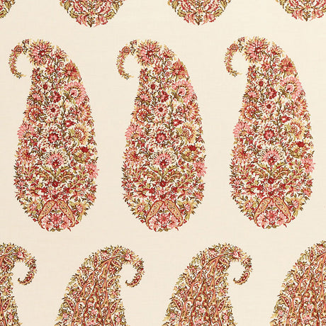 Schumacher Shirala Paisley Berry Fabric - Eade's Wallpaper