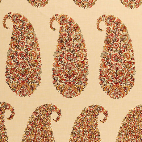 Schumacher Shirala Paisley Spice Fabric - Eade's Wallpaper