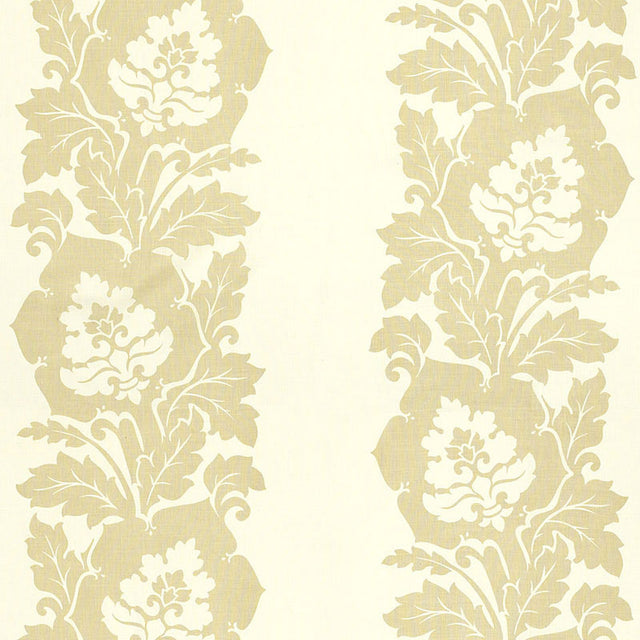 Schumacher Margate Damask Print Linen Fabric - Eade's Wallpaper