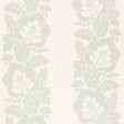 Schumacher Margate Damask Print Sky Fabric - Eade's Wallpaper