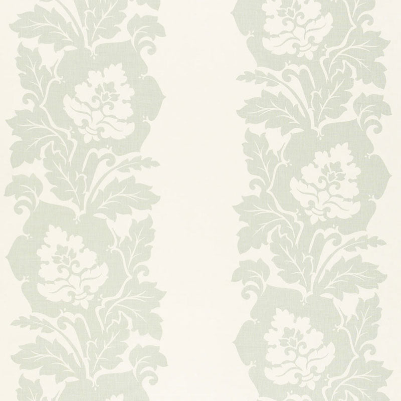 Schumacher Margate Damask Print Sky Fabric - Eade's Wallpaper