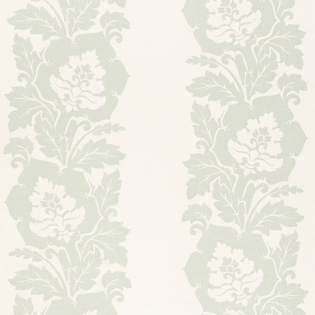 Schumacher Margate Damask Print Sky Fabric - Eade's Wallpaper