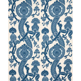Schumacher Shalkar Indigo Fabric - Eade's Wallpaper