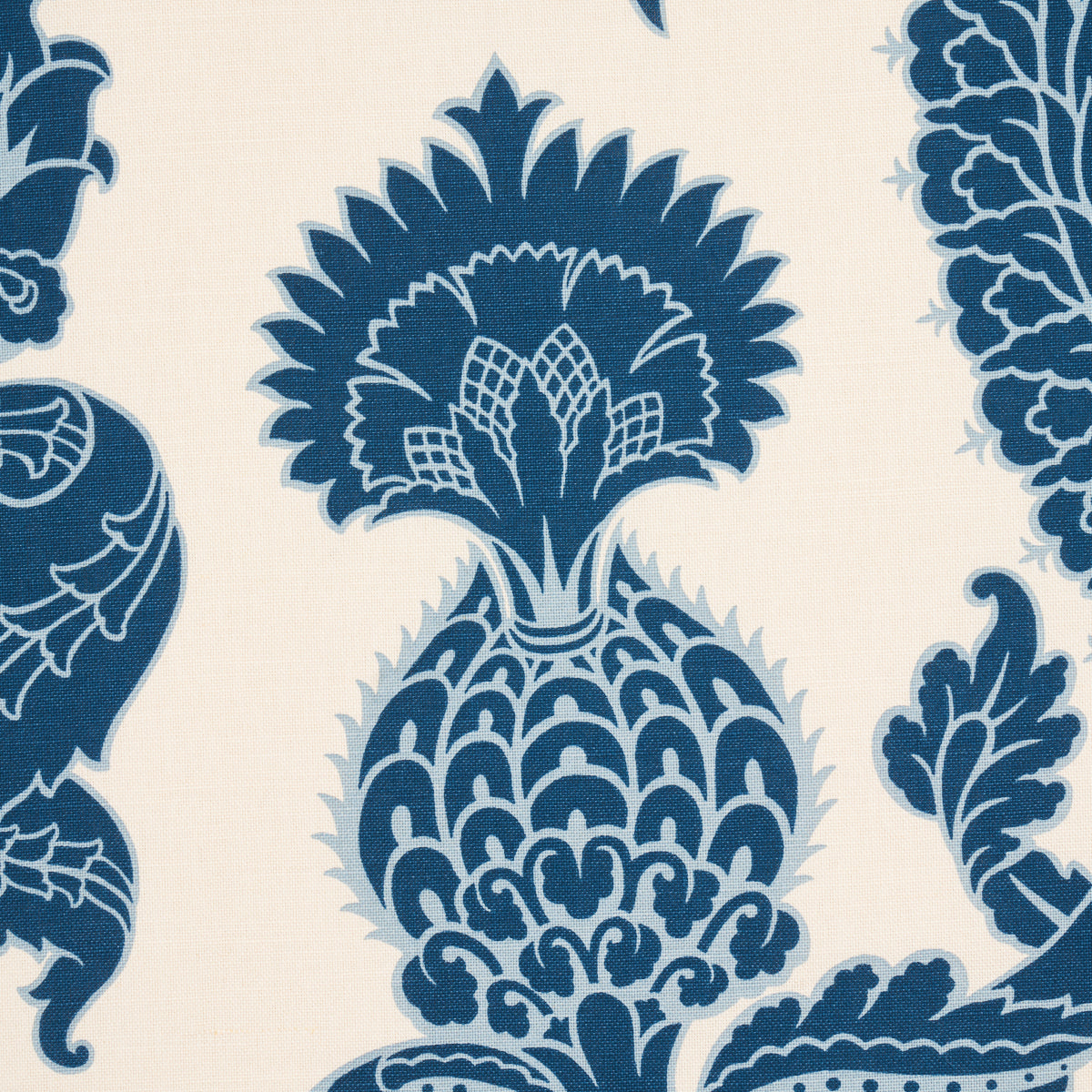 Schumacher Shalkar Indigo Fabric - Eade's Wallpaper