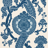 Schumacher Shalkar Indigo Fabric - Eade's Wallpaper