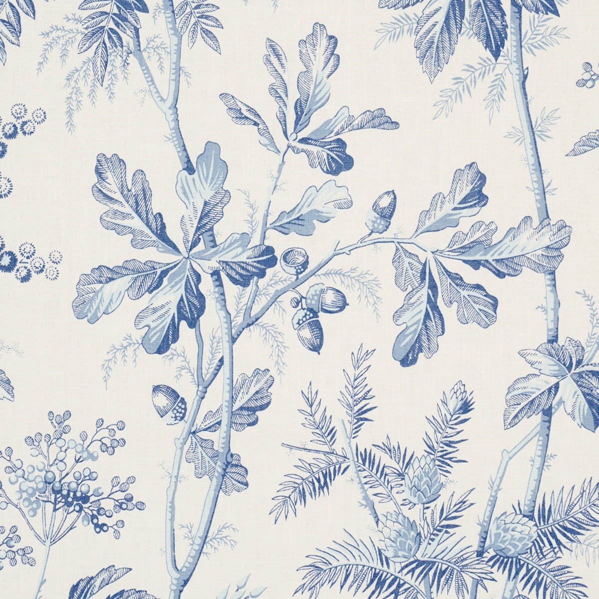 Schumacher 174113 BRANTWOOD VINE in PORCELAIN Fabric - A COU