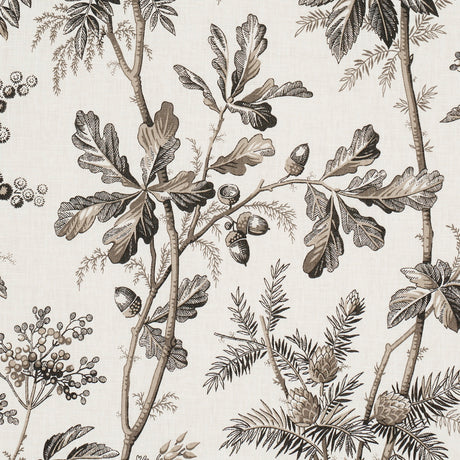 Schumacher 174115 BRANTWOOD VINE in GRAPHITE Fabric - A COUN