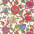 Schumacher Pondicherry Azalea Fabric - Eade's Wallpaper