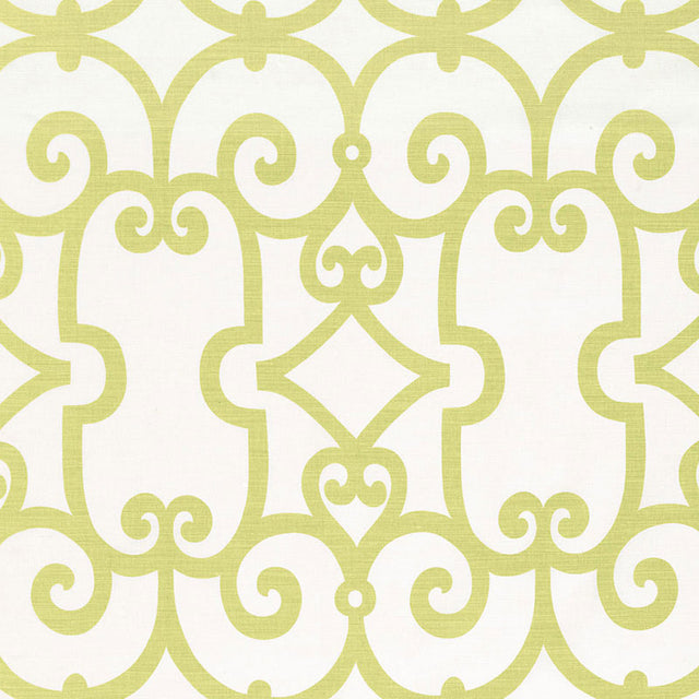 Schumacher Manor Gate Aloe Fabric - Eade's Wallpaper