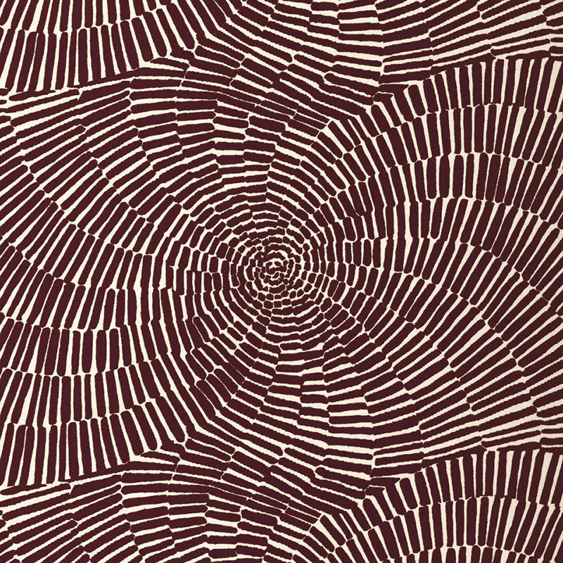 Schumacher Sonriza Print Indoor/Outdoor Java Fabric - Eade's Wallpaper