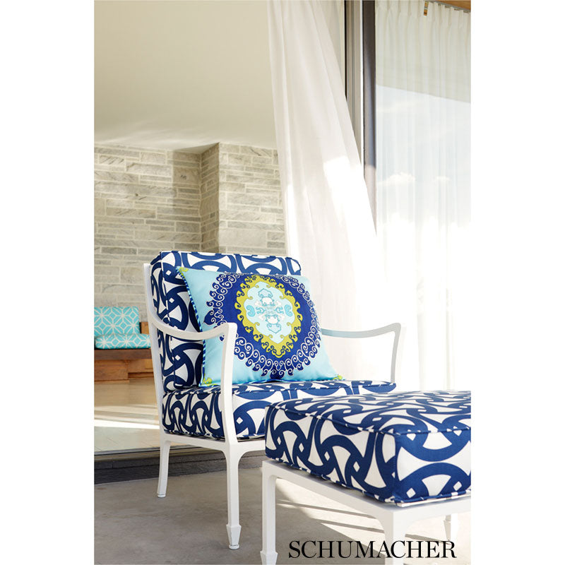 Schumacher Super Paradise Print Driftwood Fabric - Eade's Wallpaper