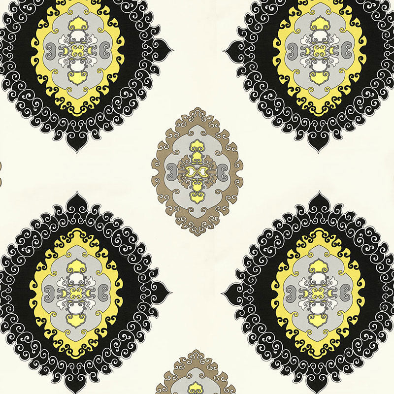 Schumacher Super Paradise Print Driftwood Fabric - Eade's Wallpaper