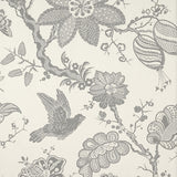 Schumacher Bali Vine Charcoal Fabric